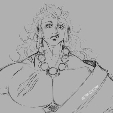sketched headshot
